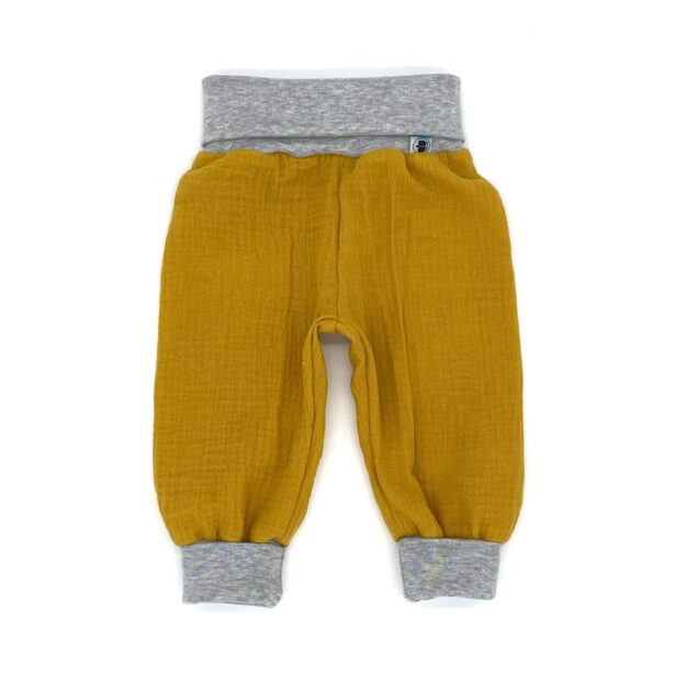 Mitwachshose Musselin Unifarben | Pumphose für Babys & Kleinkinder
