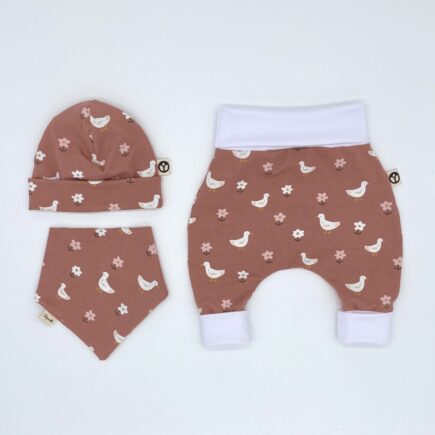 Babyset_Jersey_Gänse-Blümchen_Rosa_Tiere_Pflanzen_01 Babyset Jersey Gänse & Blümchen