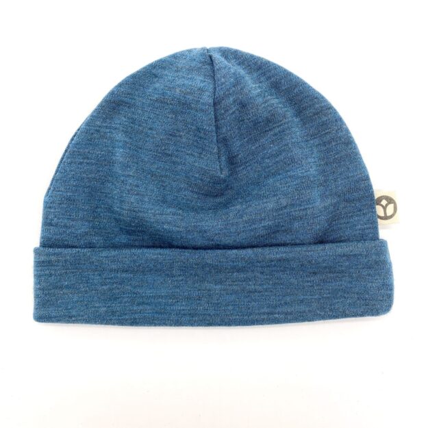 Beanie-Mütze aus 100% Merino Wolljersey