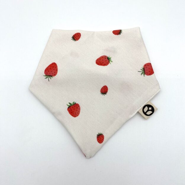 Halstuch_Jersey_Erdbeeren_Weiss_Essen_01 Baby Halstuch Jersey