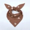 Halstuch zum Knoten aus Jersey Wildkatzen braun