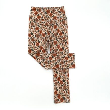 Leggings Rippjersey Blüten orange | für Babys & Kleinkinder