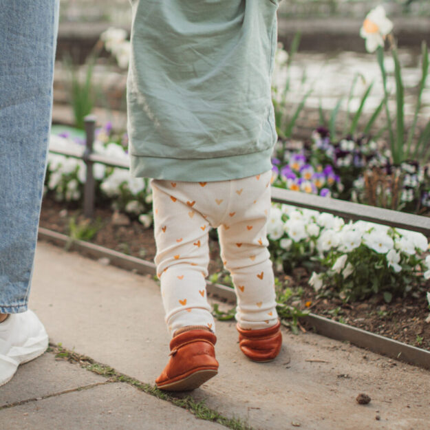 Leggings Rippjersey Herzen | für Babys & Kleinkinder