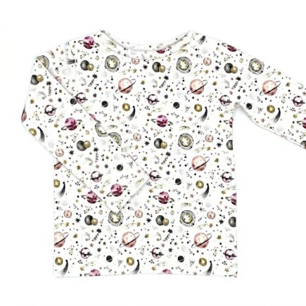 Longshirt Jersey Planeten & Sterne | für Babys & Kleinkinder