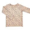 Longshirt Rippjersey kleine Blüten | für Babys & Kleinkinder