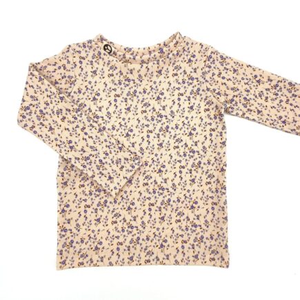 Longshirt Rippjersey kleine Blüten | für Babys & Kleinkinder
