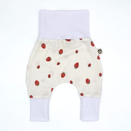 Mitwachsende Baby Pumphose Erdbeeren