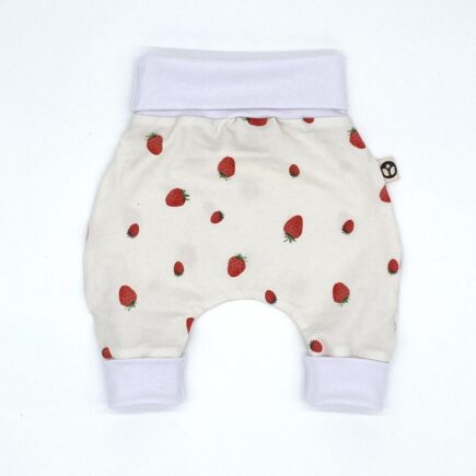 Mitwachsende Baby Pumphose Erdbeeren