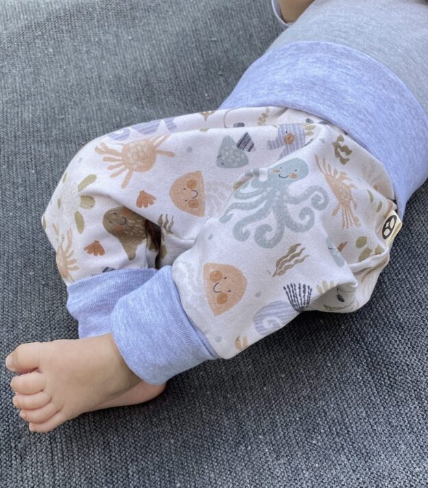 Mitwachshose Jersey Meerestiere | Pumphose für Babys & Kleinkinder