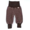 Mitwachshose_Merino Wollfleece_Braun_Braun_Uni_01 Mitwachsende Pumphose für Babys und Kleinkinder aus Merino-Wollfleece