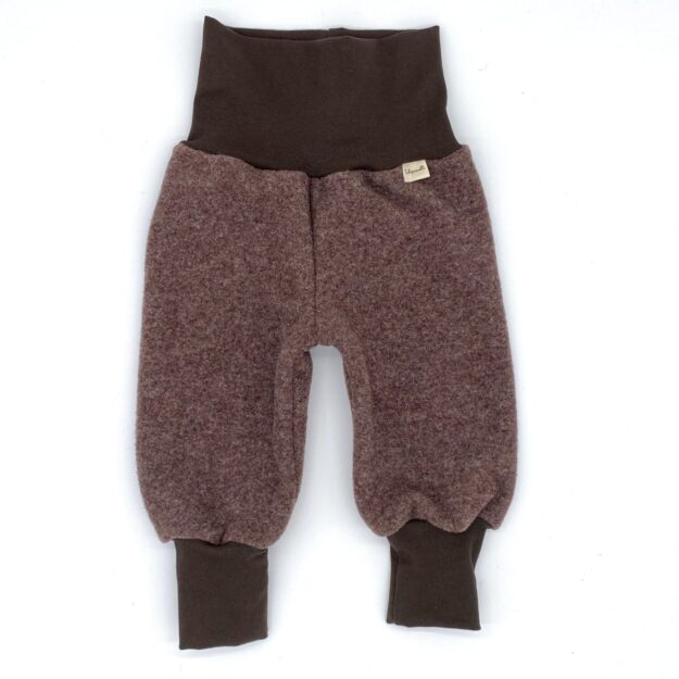 Mitwachshose_Merino Wollfleece_Braun_Braun_Uni_01 Mitwachsende Pumphose für Babys und Kleinkinder aus Merino-Wollfleece
