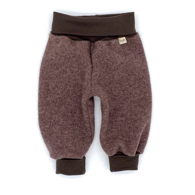 Mitwachshose_Merino Wollfleece_Braun_Braun_Uni_02 Mitwachsende Pumphose für Babys und Kleinkinder aus Merino-Wollfleece