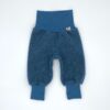 Mitwachshose_Merino Wollfleece_Petrol_Blau_Uni_01 Mitwachsende Pumphose für Babys und Kleinkinder aus Merino-Wollfleece
