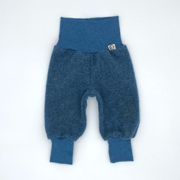 Mitwachshose_Merino Wollfleece_Petrol_Blau_Uni_01 Mitwachsende Pumphose für Babys und Kleinkinder aus Merino-Wollfleece