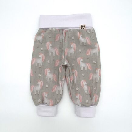 Mitwachshose Musselin Einhorn | Mitwachsende Pumphose