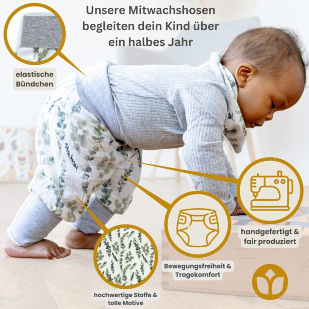 Mitwachshose_Musselin_Eukalyptus_Weiss_Pflanzen_Blumen_04 Mitwachshose Musselin Eukalyptus