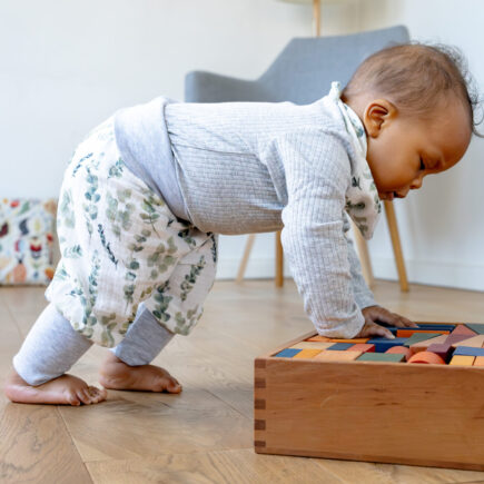 Mitwachshose Musselin Eukalyptus | Pumphose für Babys & Kleinkinder