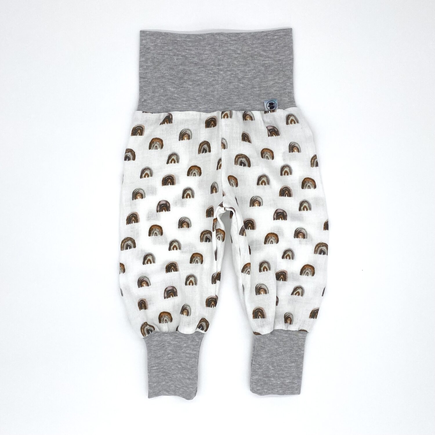 Mitwachshose Musselin Mini Regenbogen braun Pumphose für Babys