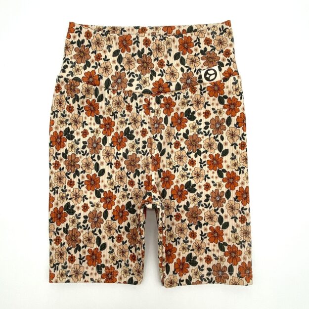 Radler Hose Rippjersey Blüten orange | für Babys & Kleinkinder