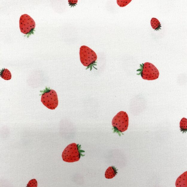 STOFFBILD_Jersey_Erdbeeren_Weiss_Essen_01 Jersey Erdbeeren