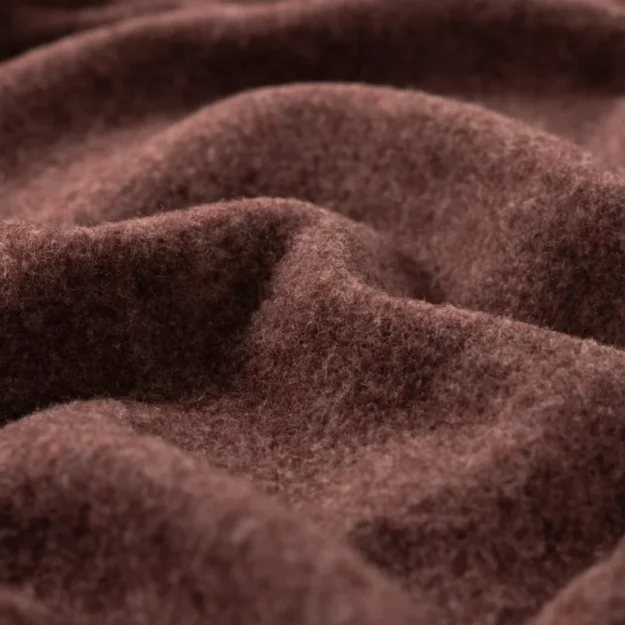 STOFFBILD_Merino Wollfleece_Braun_Braun_Uni_01 Merino Wollfleece braun aus 100% Merinowolle