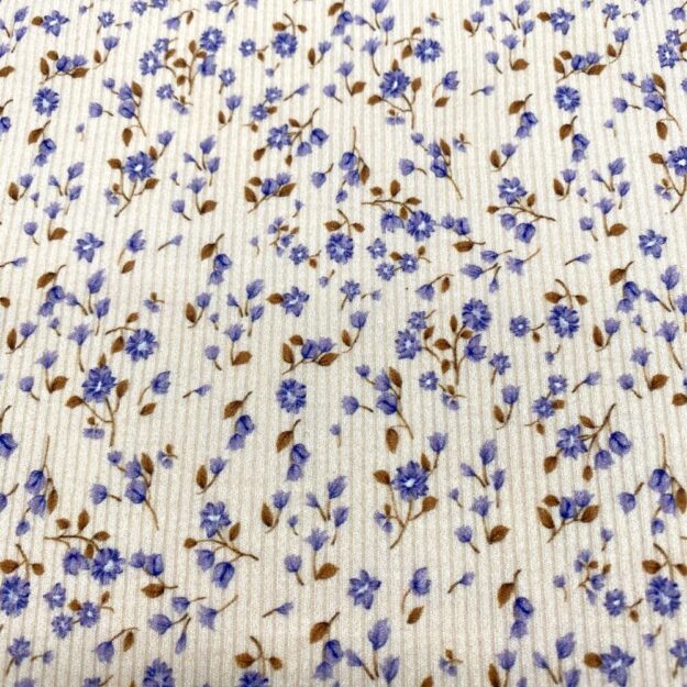 Beanie Rippjersey kleine Blüten | für Babys & Kleinkinder