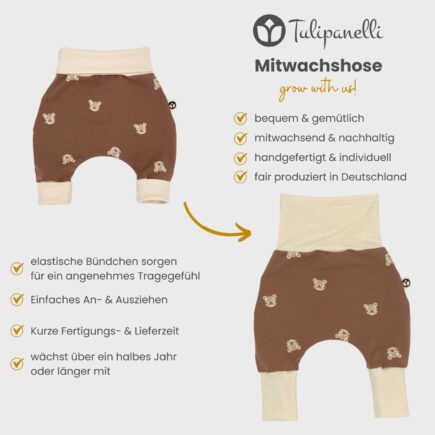 Funktionsweise und Vorteile einer mitwachsenden Babyhose von Tulipanelli
