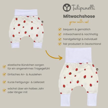 Funktionsweise und Vorteile einer mitwachsenden Babyhose von Tulipanelli