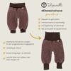 Shop GrowWithUs Tulipanelli Mitwachshose Merino Wollfleece(2) Mitwachshose Merino Wollfleece Unifarben | Wollhose für Babys & Kleinkinder