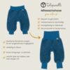 Mitwachshose Merino Wollfleece Unifarben | Wollhose für Babys & Kleinkinder