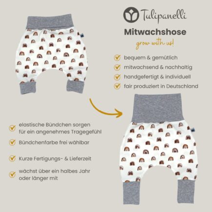 Die Funktion von mitwachsenden Baby Pumphosen von Tulipanelli