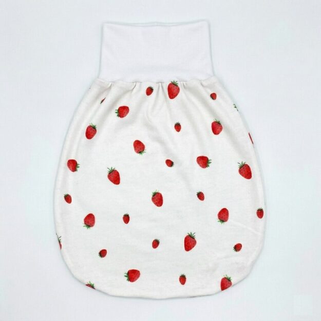 Strampelsack für Babys aus Jersey Erdbeeren