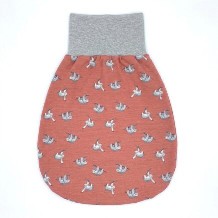 Babystrampelsack Faultiere altrot