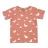 Jersey T-shirt für Kinder mit Gänsen und Blümchen