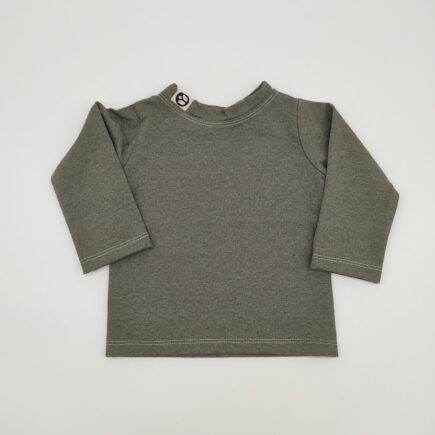 Longshirt Jersey Unifarben khaki meliert Gr. 68/74 [SALE]