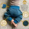 mitwachsende BAbyhose aus 100% Merino-Wolljersey