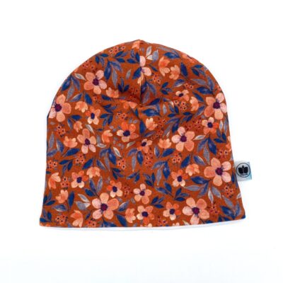 Beanie_Jersey_Blüten-Orange_Bunt_Pflanzen_Blumen_01