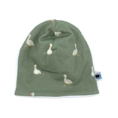 Beanie_Jersey_Gänse-Grün_Grün_Tiere_01