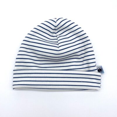 Beanie_Rippjersey_Blau-Gestreift_Weiss_Streifen_01