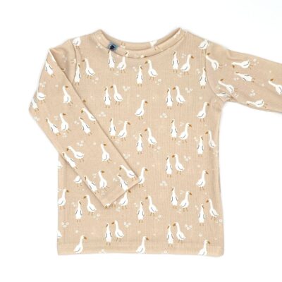 Longshirt_Rippjersey_Gänse_Creme_Tiere_Natur_01