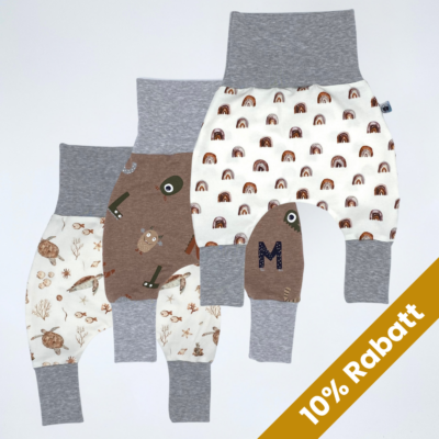 3er Set mitwachsende Baby Pumphosen von Tulipanelli