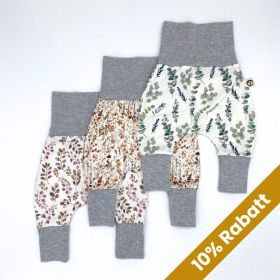 3er Set mitwachsende Baby Pumphosen von Tulipanelli