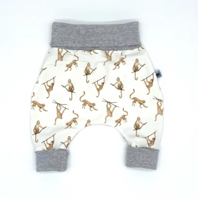 Mitwachshose_Jersey_Äffchen_Weiss_Tiere_02