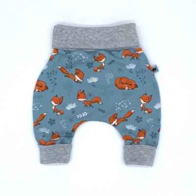 Mitwachshose_Jersey_Babyfüchse_Blau_Tiere_02