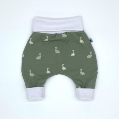 Babyhose Pumphose Jersey Gänse grün