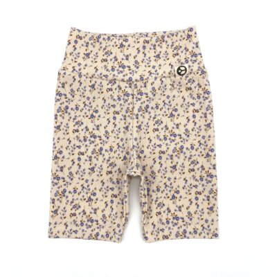 Radler-Hose_Rippjersey_Kleine-Blüten_Creme_Blumen_Floral_01